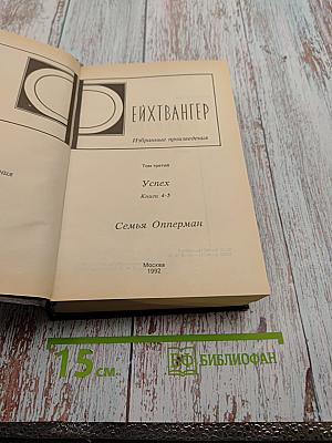 Избранные произведения. Том третий. Успех. Книги 4-5. Семья Опперман