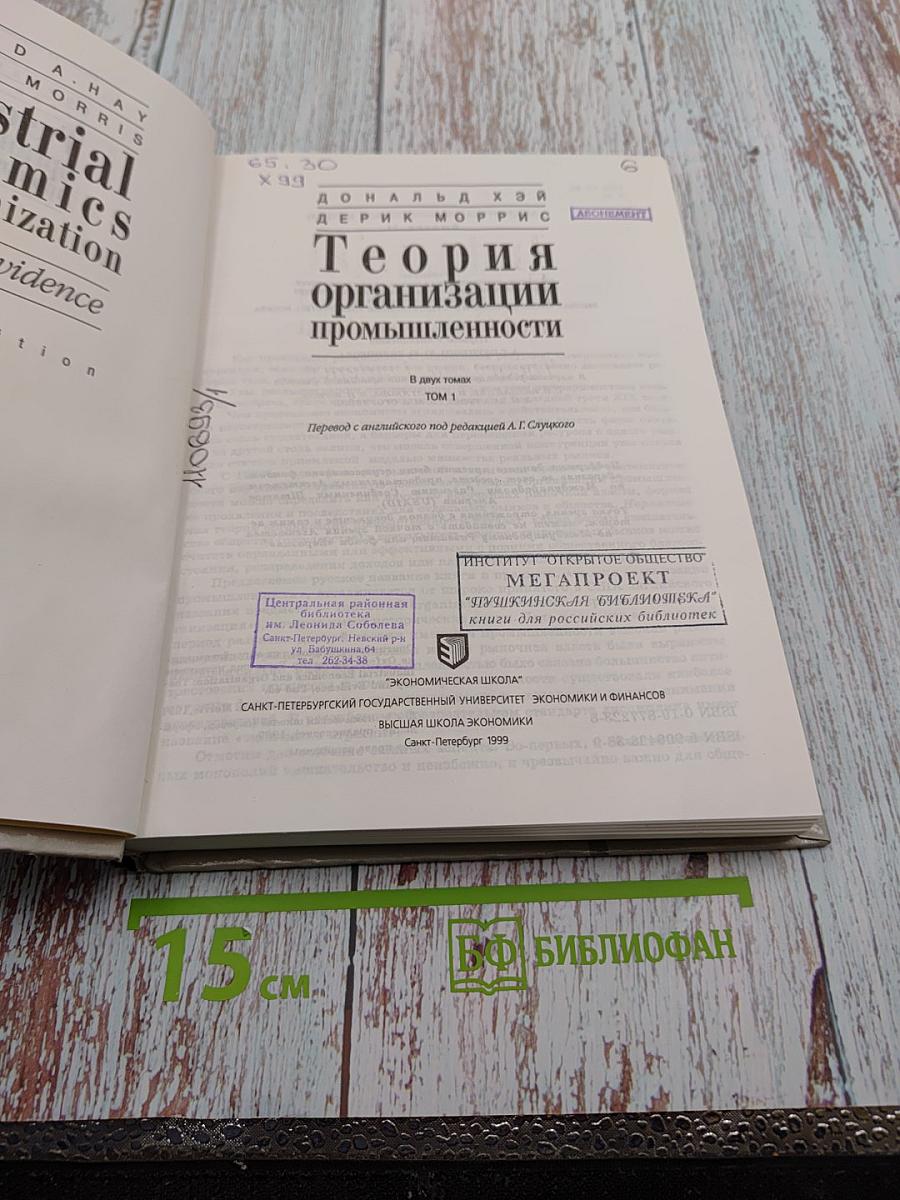 Теория организации промышленности. Том 1