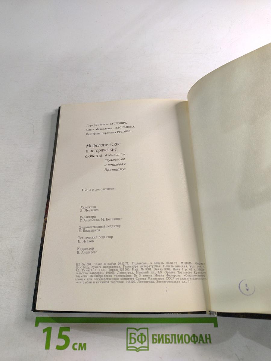 Мифологические, литературные и исторические сюжеты в живописи, скульптуре и шпалерах Эрмитажа