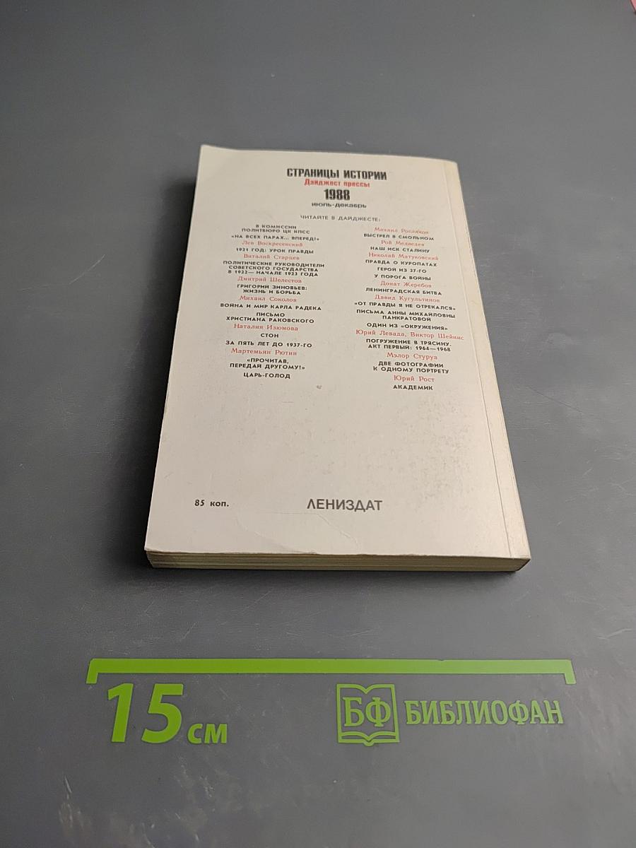 Страницы истории 1988 июль-декабрь