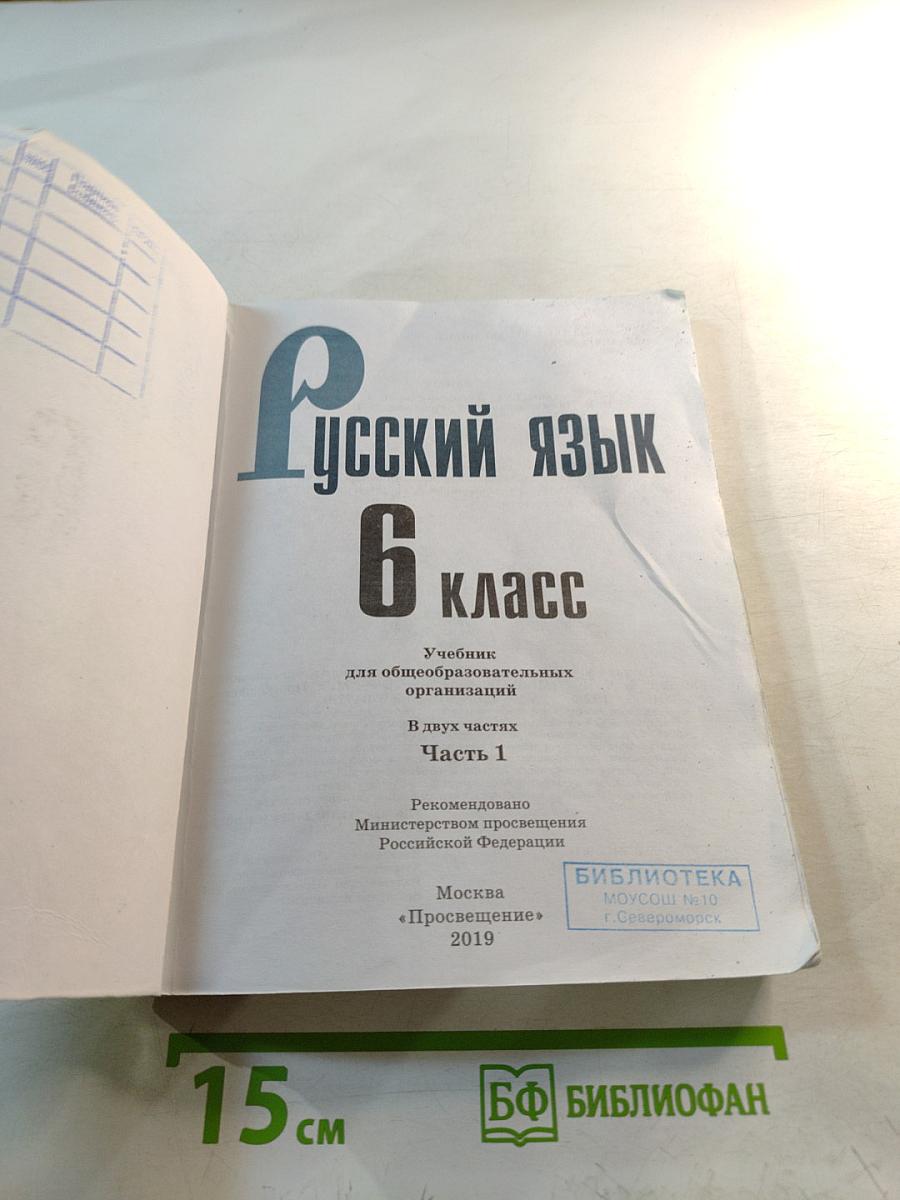 Русский язык 6 класс. Часть 1