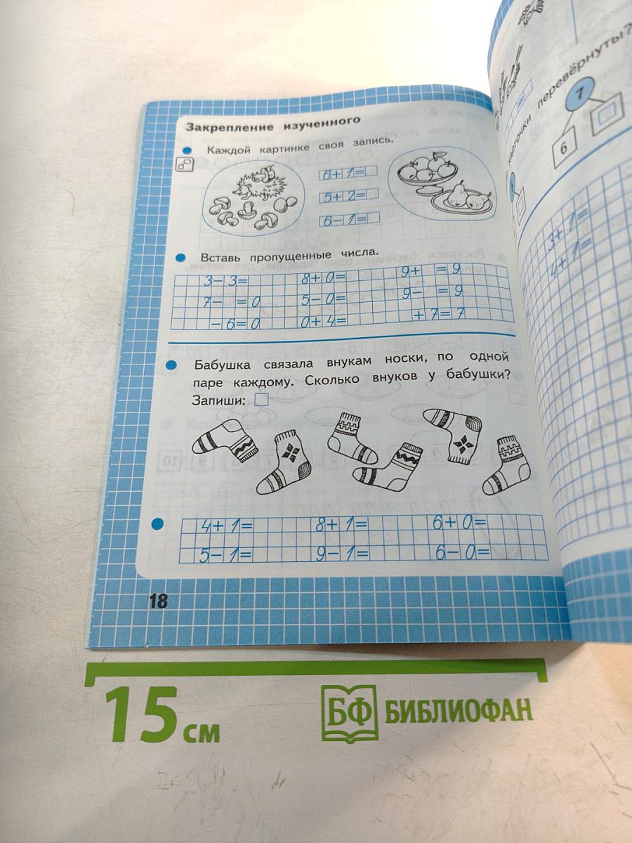 Математика. Рабочая тетрадь. 1 класс. Часть 1