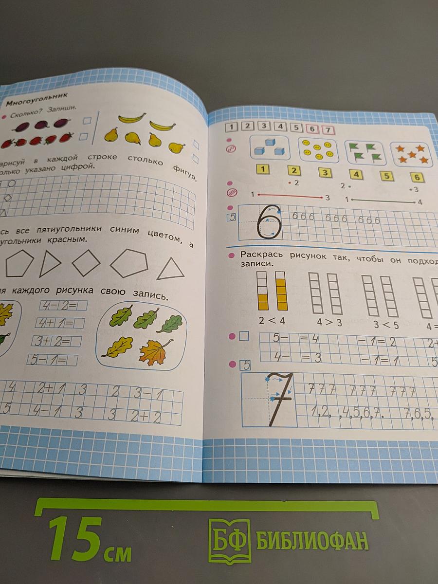 Математика. Рабочая тетрадь. 1 класс. Часть 1