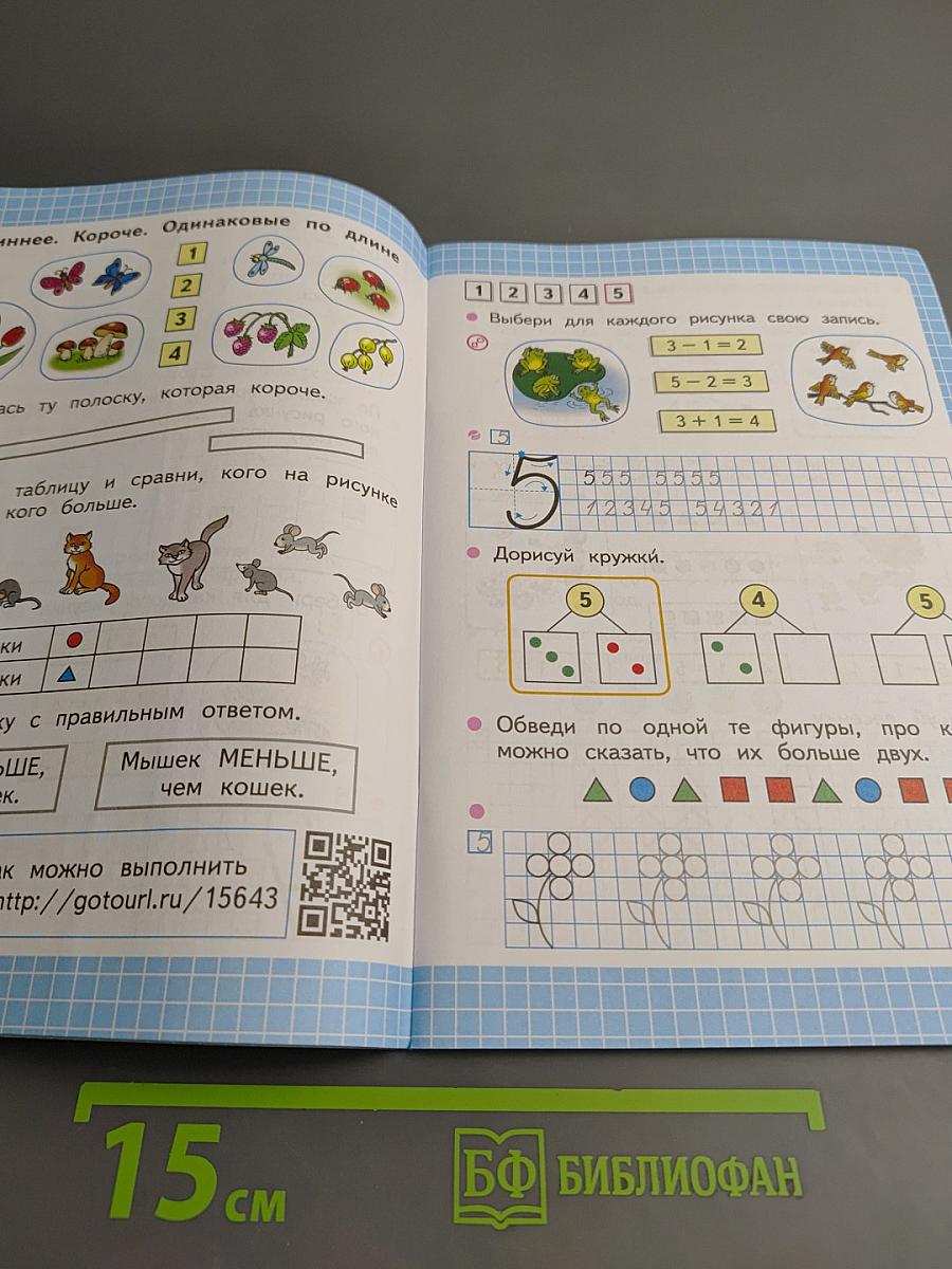 Математика. Рабочая тетрадь. 1 класс. Часть 1