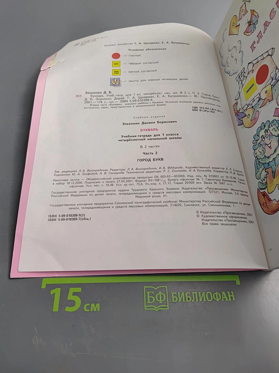 Букварь. Учебник-тетрадь для 1 класса четырехлетней начальной школы. Часть 2. Город букв