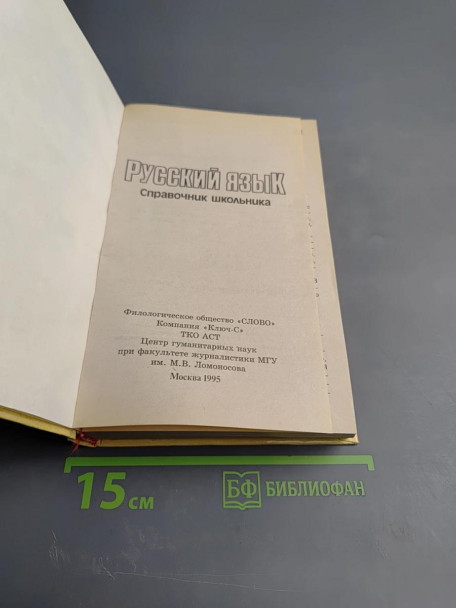 Русский язык. Справочник школьника