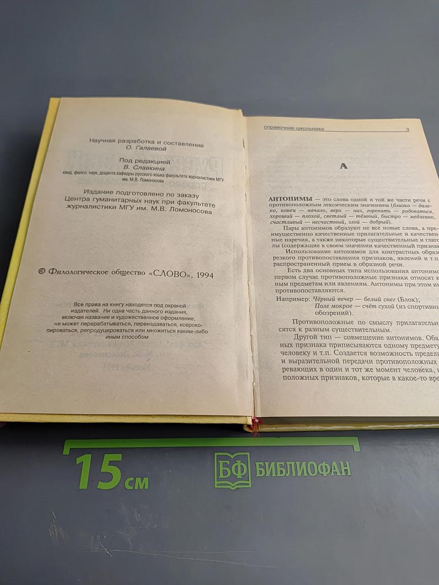 Русский язык. Справочник школьника