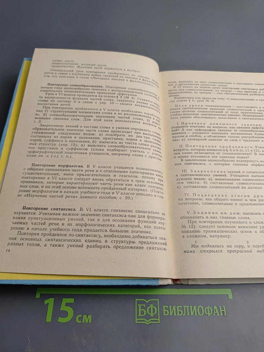 Обучение русскому языку в 6 классе. Методические указания к учебнику