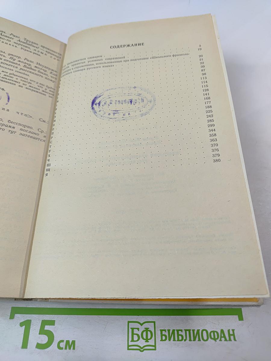 Школьный фразеологический словарь русского языка