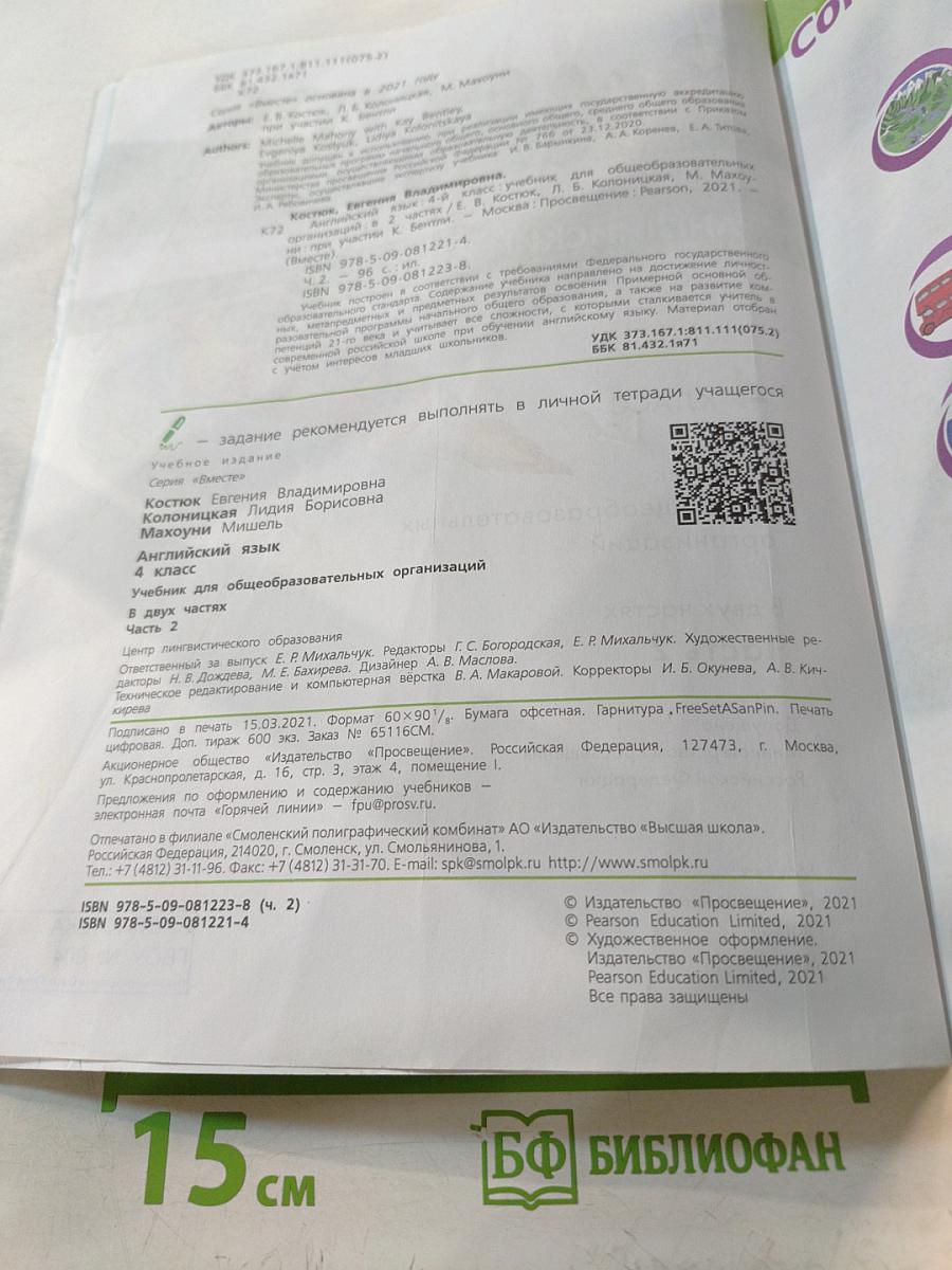 Team up! Английский язык. 4 класс. Часть 2