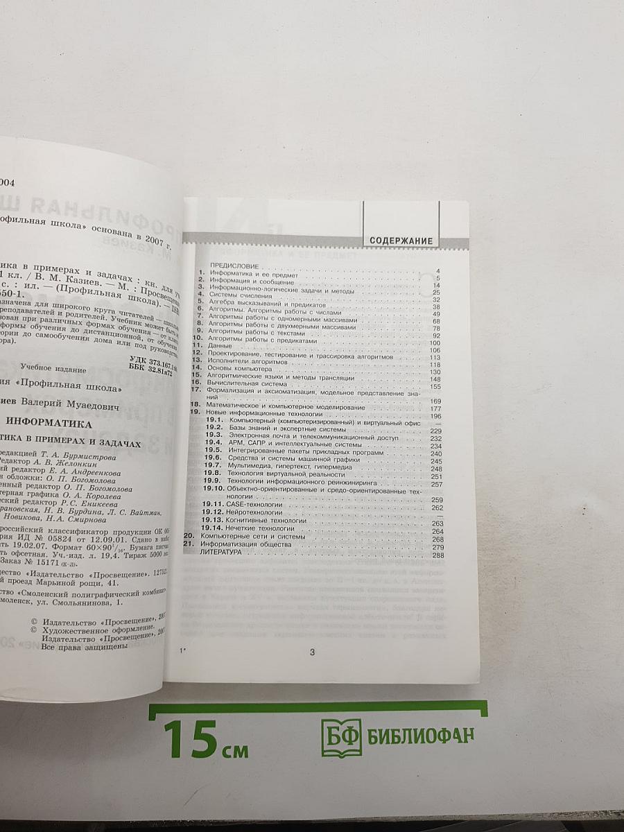 Информатика. Информатика в примерах и задачах