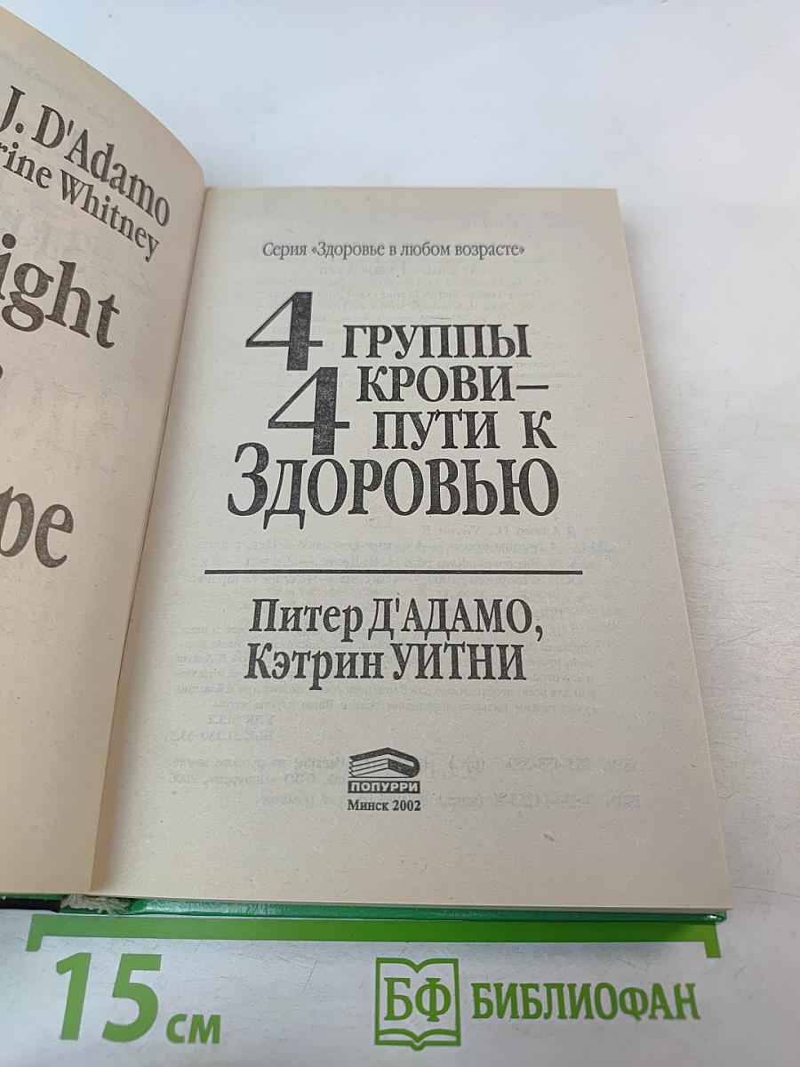 4 группы крови – 4 пути к здоровью