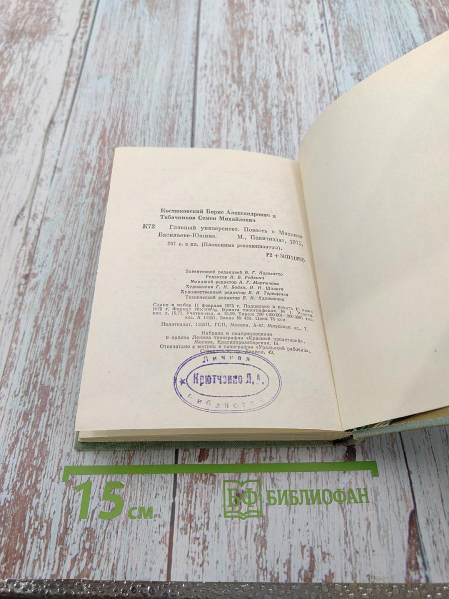 Главный университет. Повесть о Михаиле Васильеве-Южине