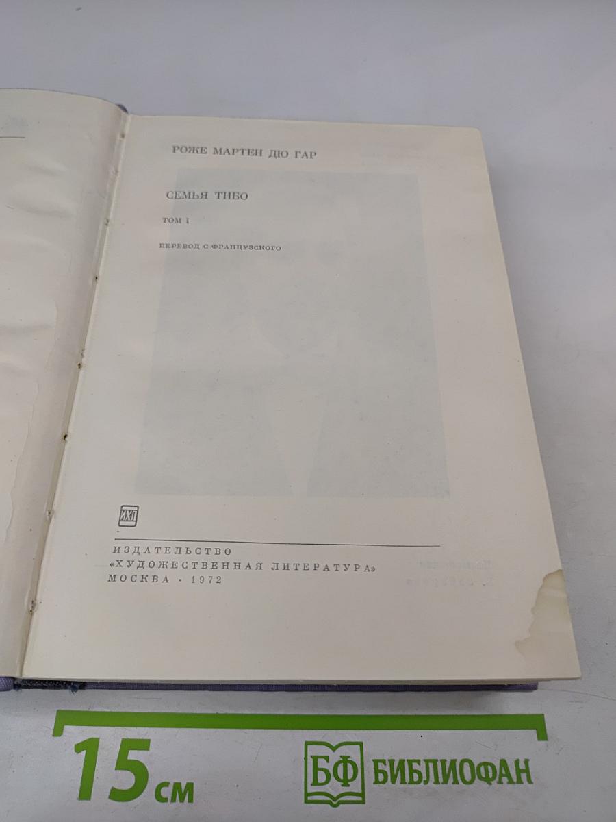 Семья Тибо. Том I