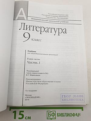 Литература 9 класс. Часть первая