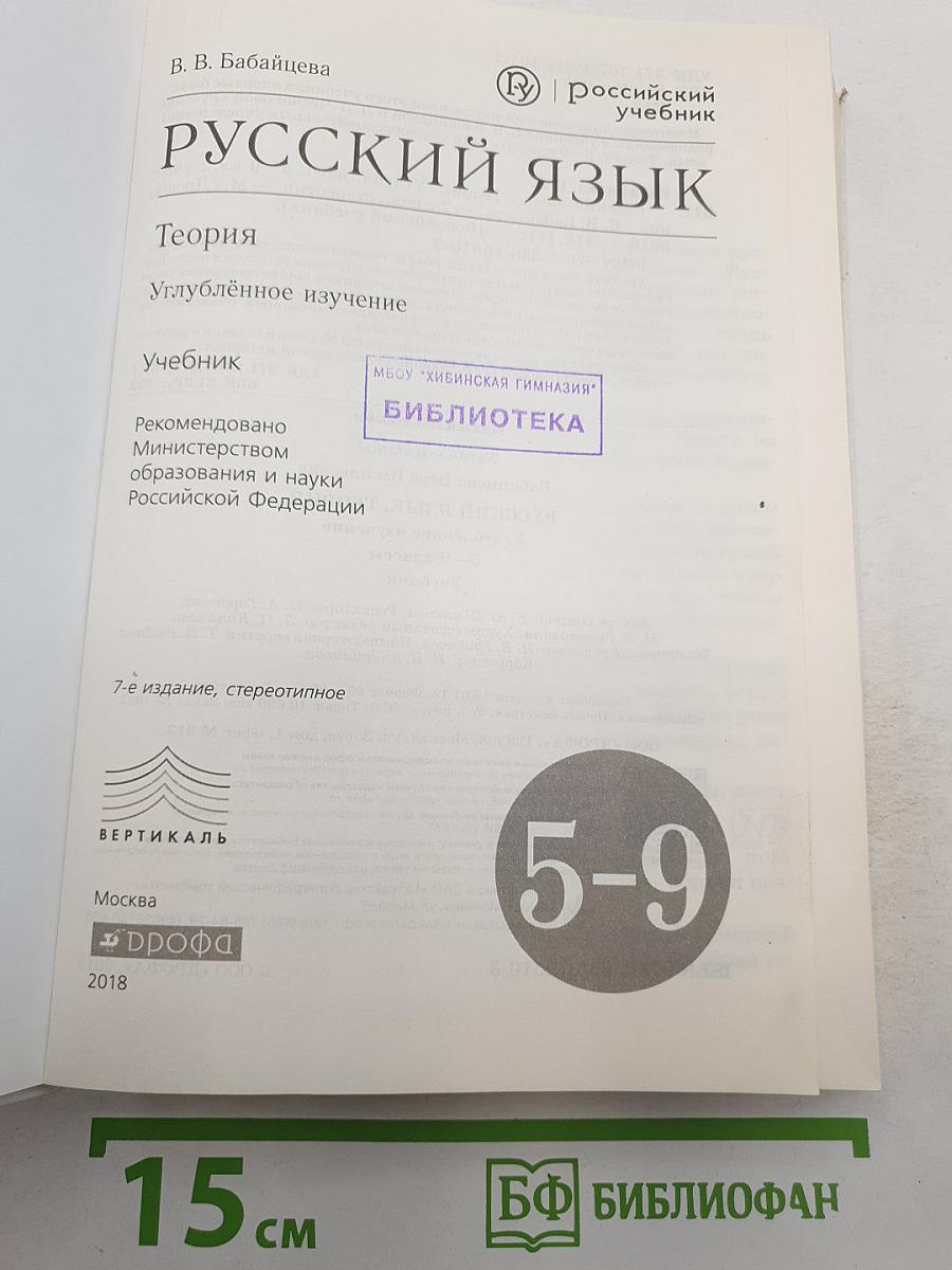 Русский язык. Теория. Углублённое изучение