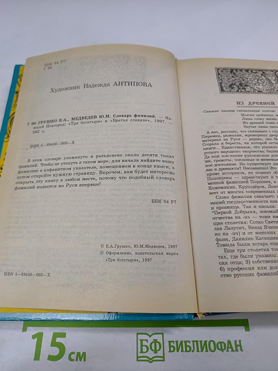 Словарь Фамилий