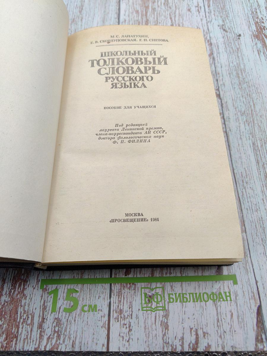 Школьный толковый словарь русского языка