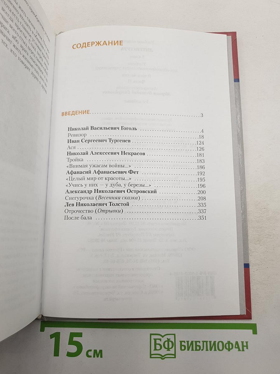 Литература. 8 класс. Часть II