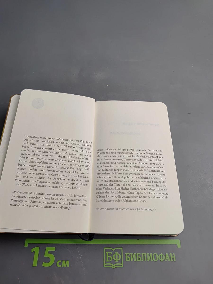 Roger Willemsen Deutschlandreise