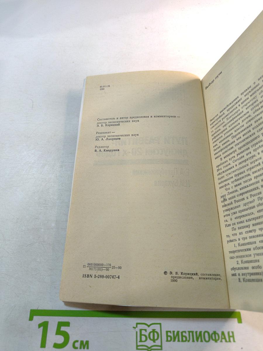 Пути развития: дискуссии 20-х годов