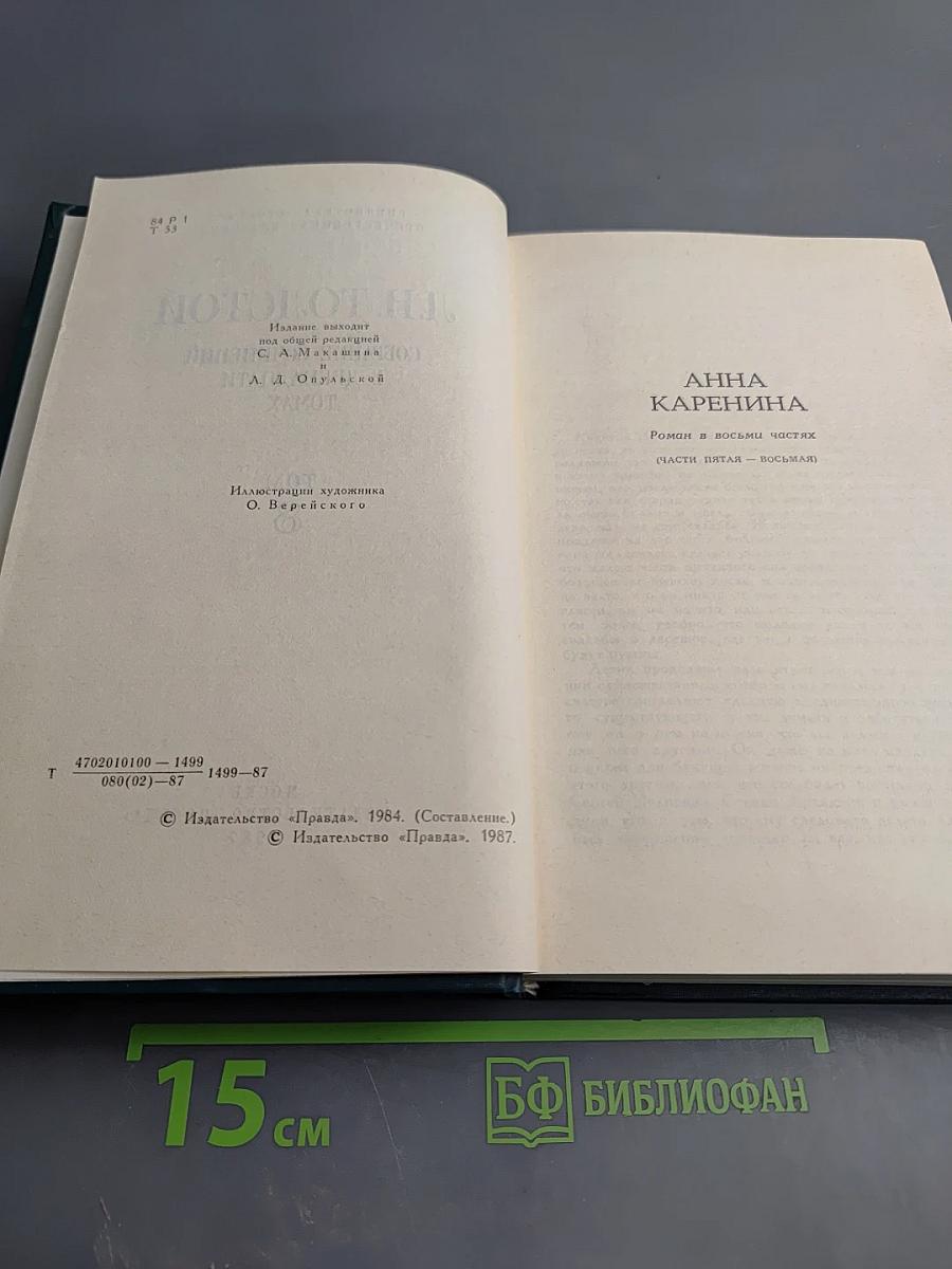 Анна Каренина. Части 5-8. Собрание сочинений в двенадцати томах. Том 8