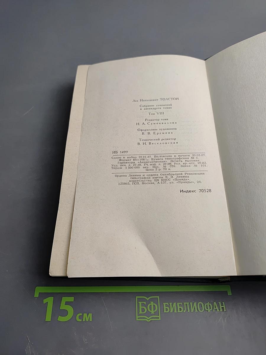 Анна Каренина. Части 5-8. Собрание сочинений в двенадцати томах. Том 8