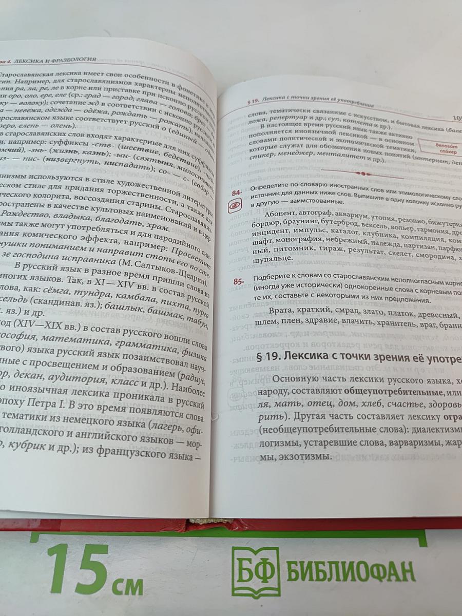 Русский язык 10 класс базовый уровень