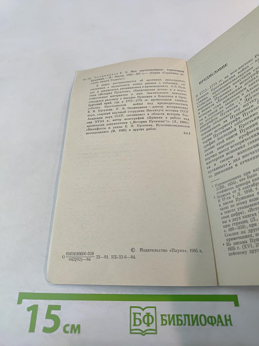 Над «Пугачевскими» страницами Пушкина