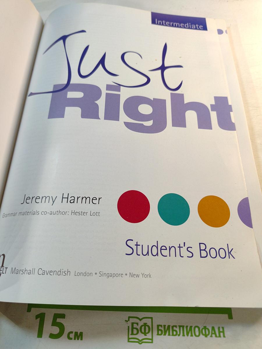 Just Right Student's Book Intermediate