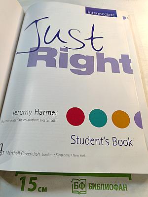 Just Right Student's Book Intermediate