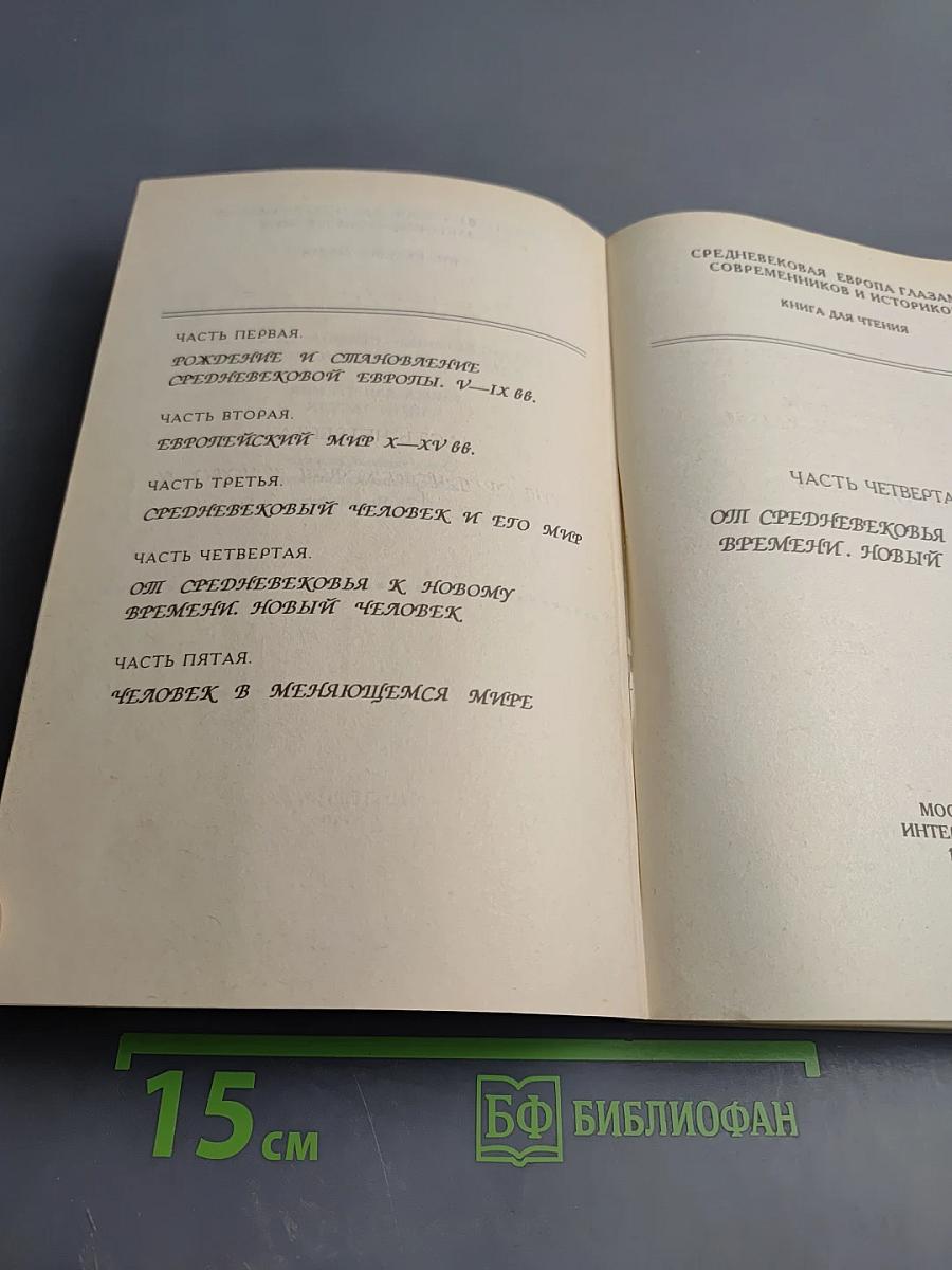 Средневековая Европа глазами современников и историков. Часть четвертая: От Средневековья к новому времени. Новый человек
