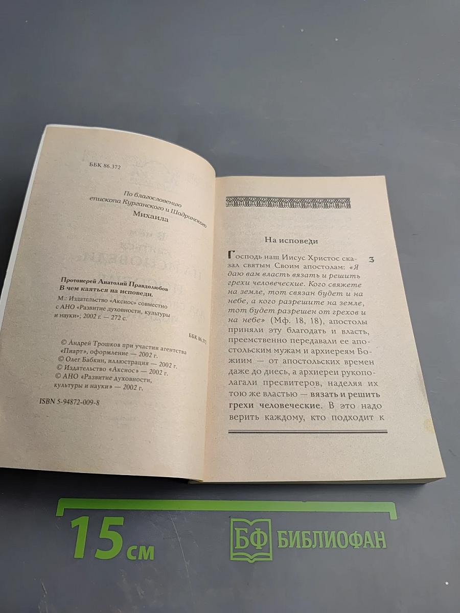 В чём каяться на исповеди. Пособие для самостоятельной подготовки