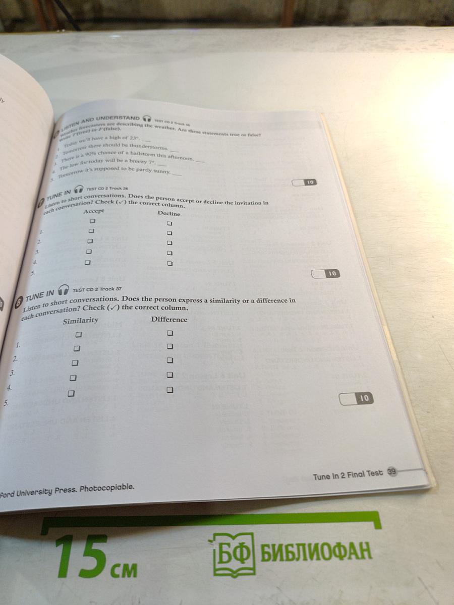 Tune In 2: Learning English Through Listening. Test Pack