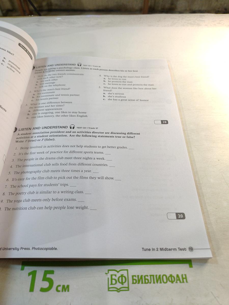 Tune In 2: Learning English Through Listening. Test Pack