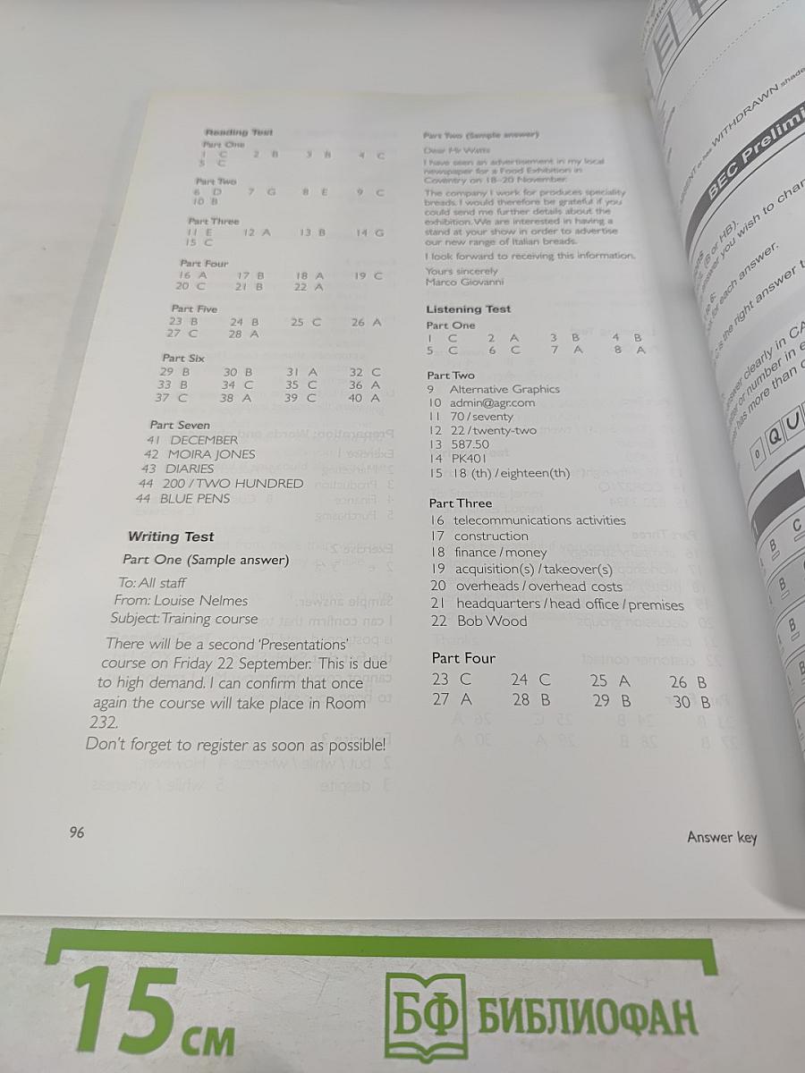 PASS Cambridge BEC Preliminary: Self-Study Practice Tests with Key