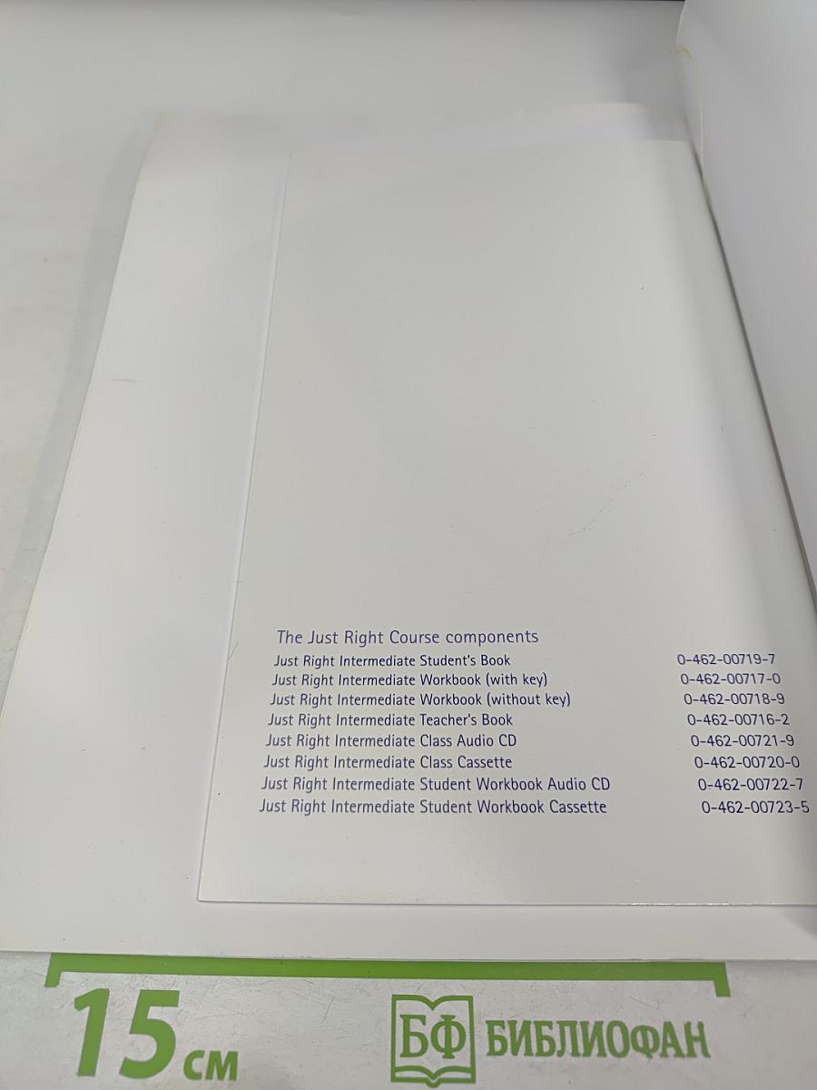 Just Right Intermediate Workbook with answer key