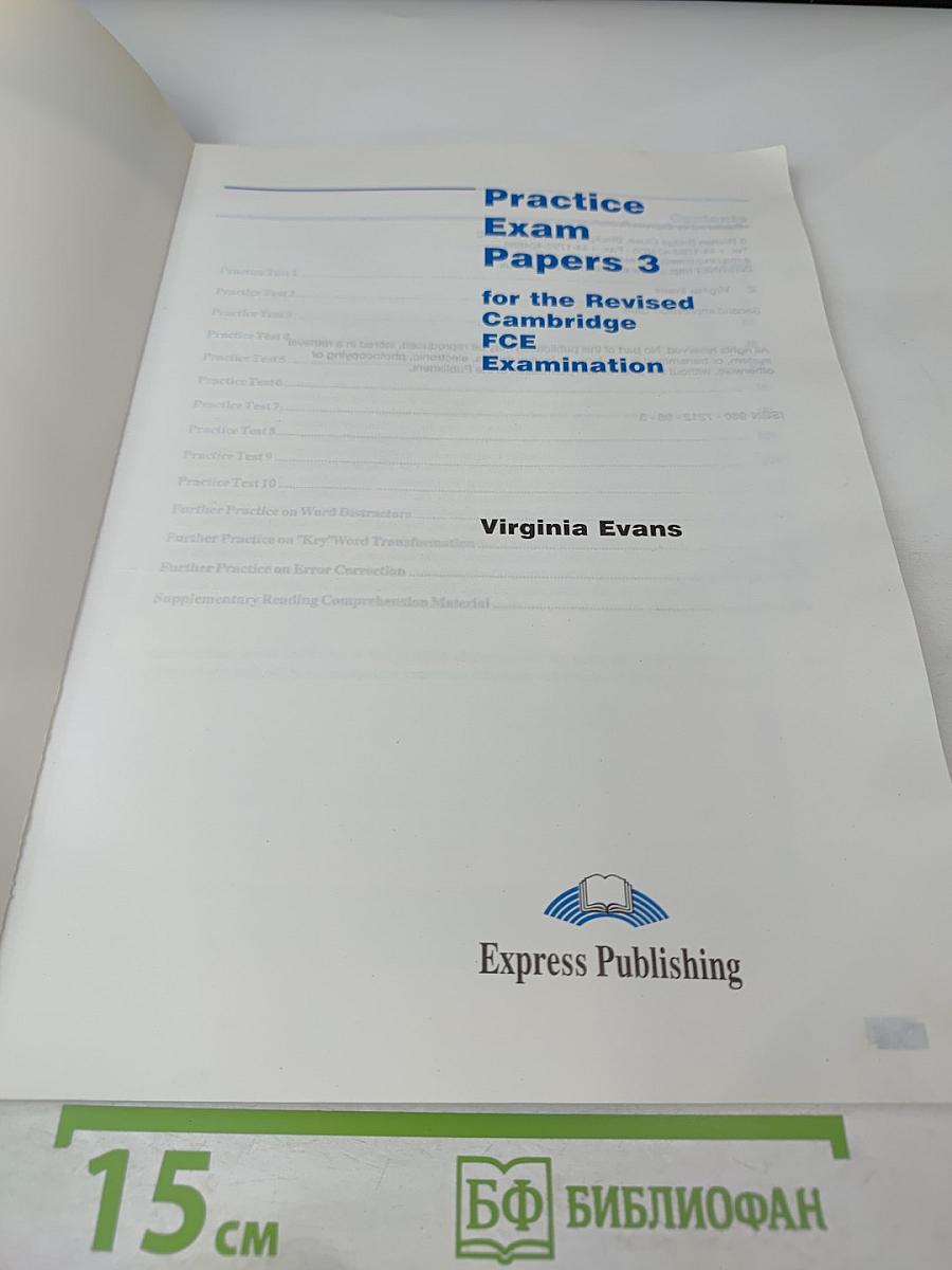 Practice exam papers 3 for the Revised Cambridge FCE Examination