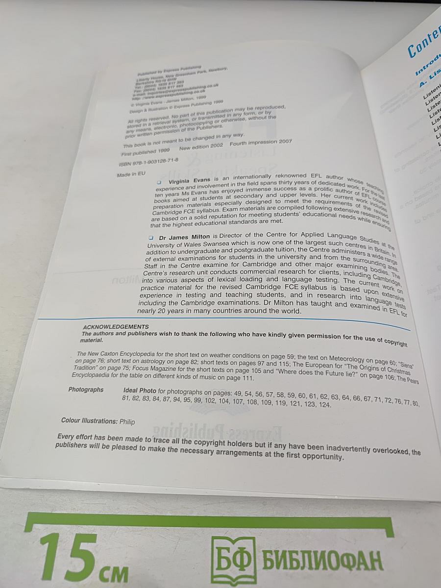 FCE 3 Listening & Speaking Skills for the Cambridge FCE Examination