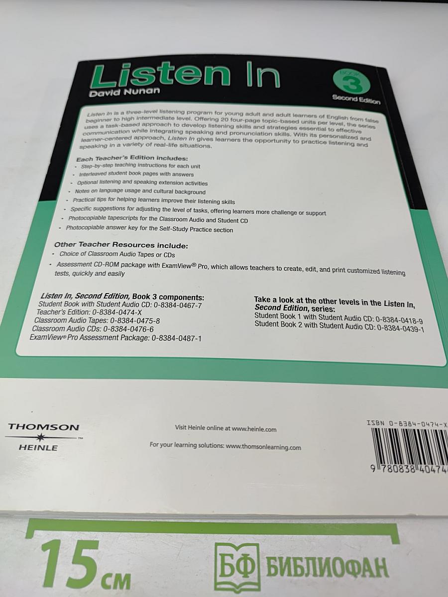 Listen In Book 3 Teacher's Edition Second Edition