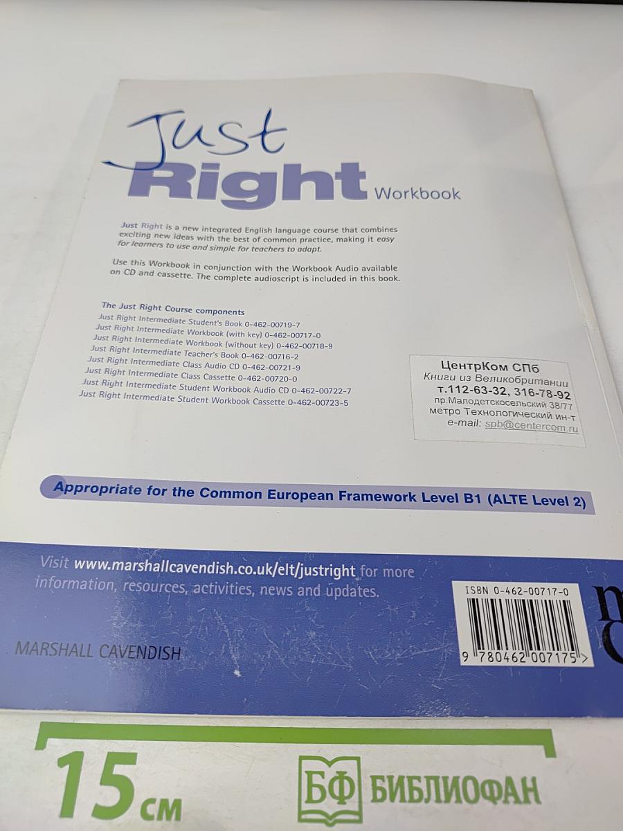 Just Right Intermediate Workbook with Answer Key