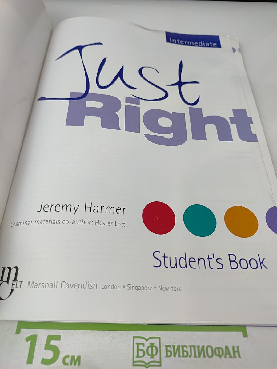 Just Right Student's Book Intermediate