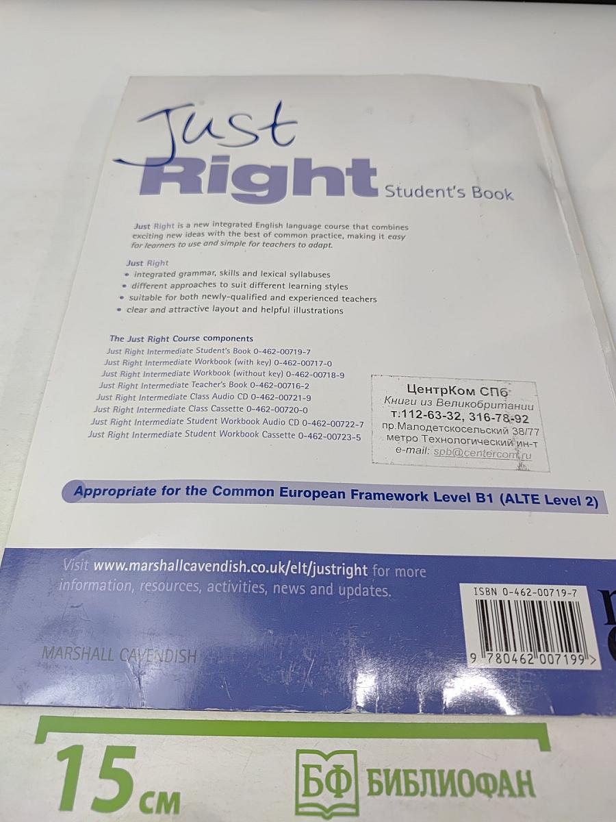 Just Right Student's Book Intermediate