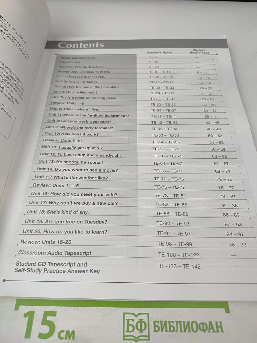 Listen In Book 1 Teacher's Edition Second Edition