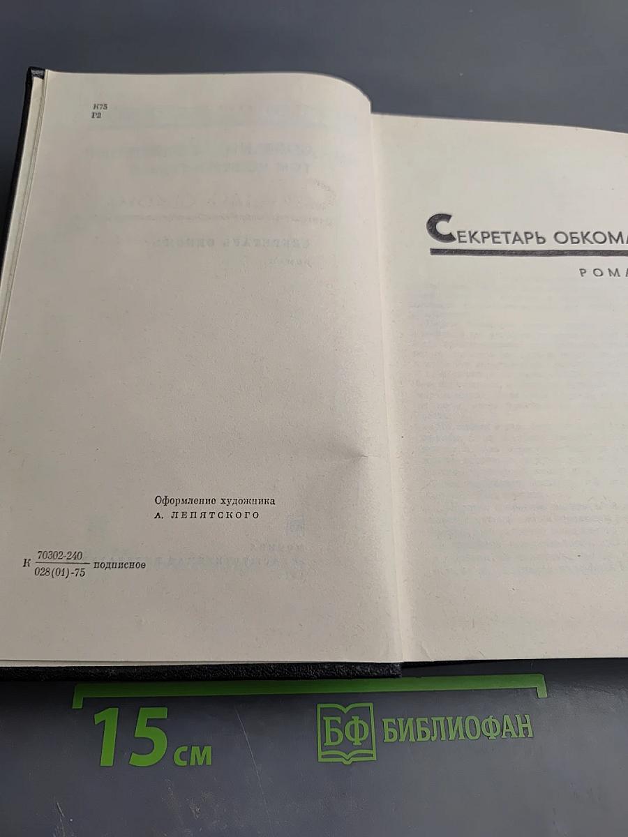 Секретарь обкома. Роман