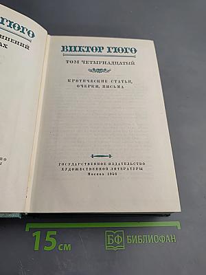Виктор Гюго. Том четырнадцатый: Критические статьи, очерки, письма
