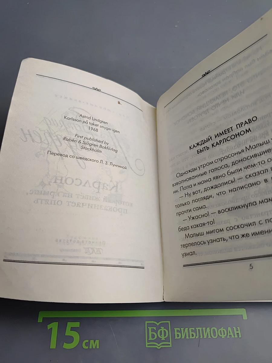 Карлсон, который живёт на крыше, проказничает опять