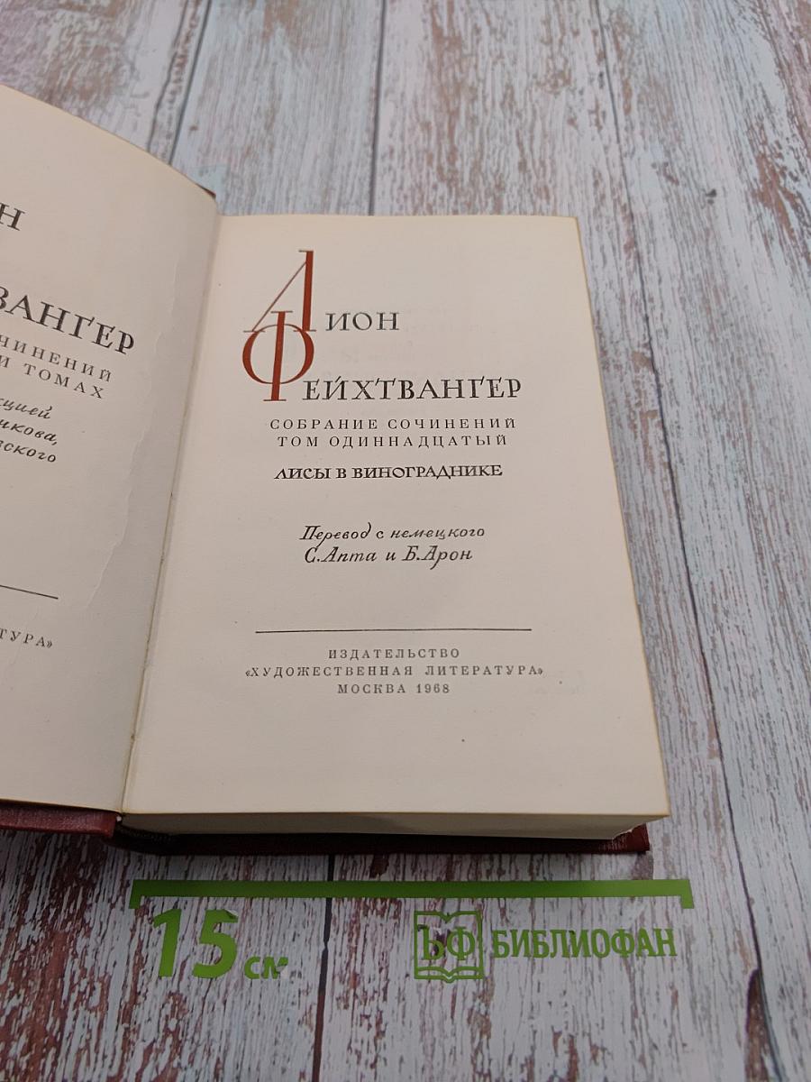 Лисы в винограднике. Собрание сочинений Лиона Фейхтвангера. Том одиннадцатый