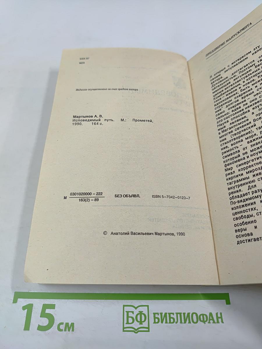 Исповедимый путь. Философские этюды