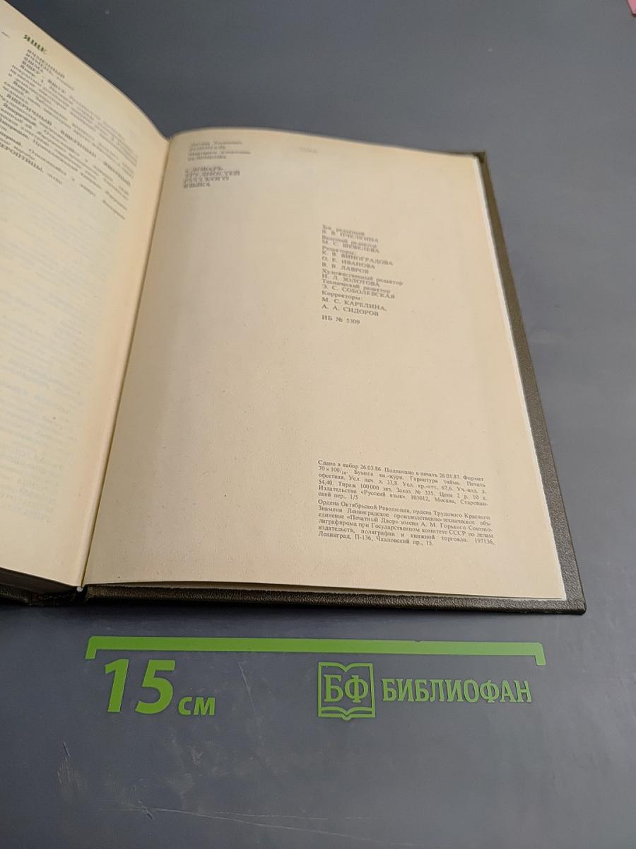 Словарь трудностей русского языка